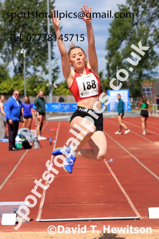Womens Under-20s long jump, 2024 Northern Senior and Under-20s Track and Field Champs, Middlesbrough.  Photo: David T. Hewitson/Sports for All Pics
